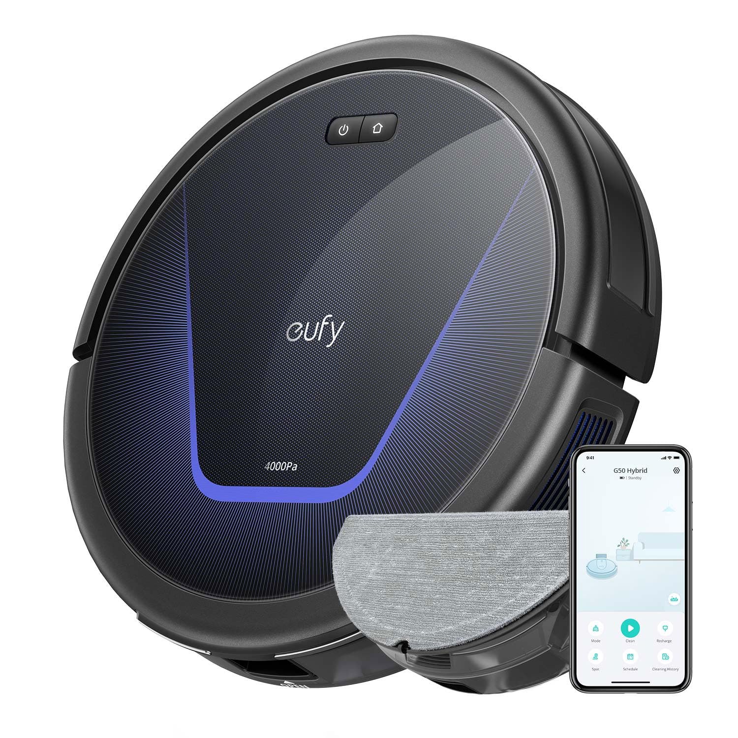 Eufy G50 Hybrid Robot Vacuum with Mop, 4,000 Pa Strong Suction